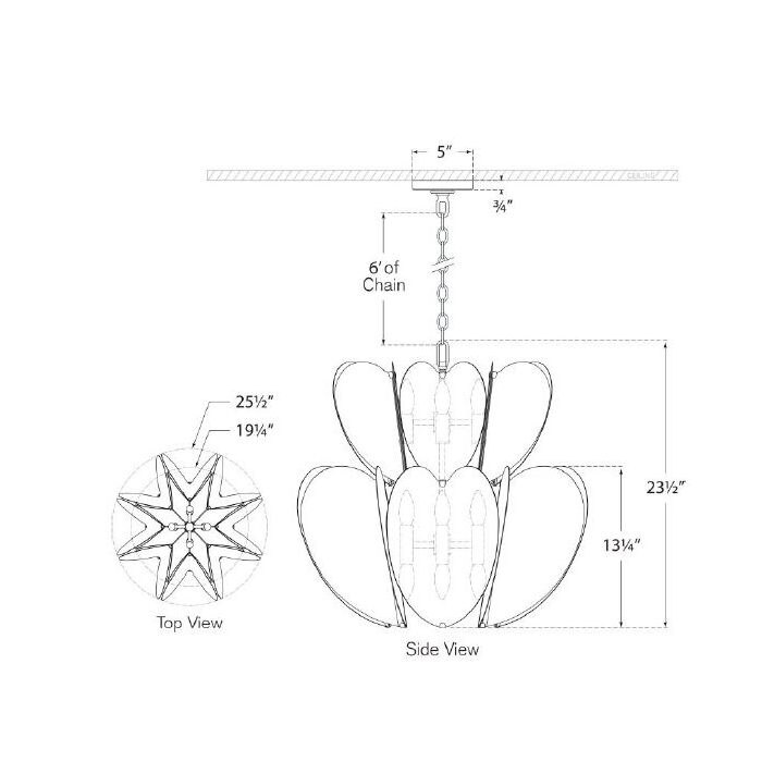 Danes Two Tier Chandelier Suspension Dimensions