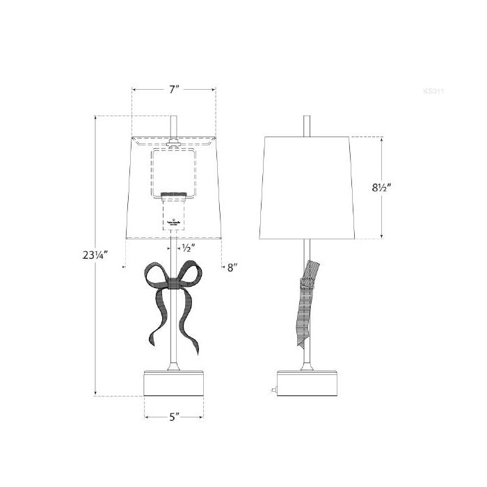 Ellery Gros-Grain Bow Table Dimensions