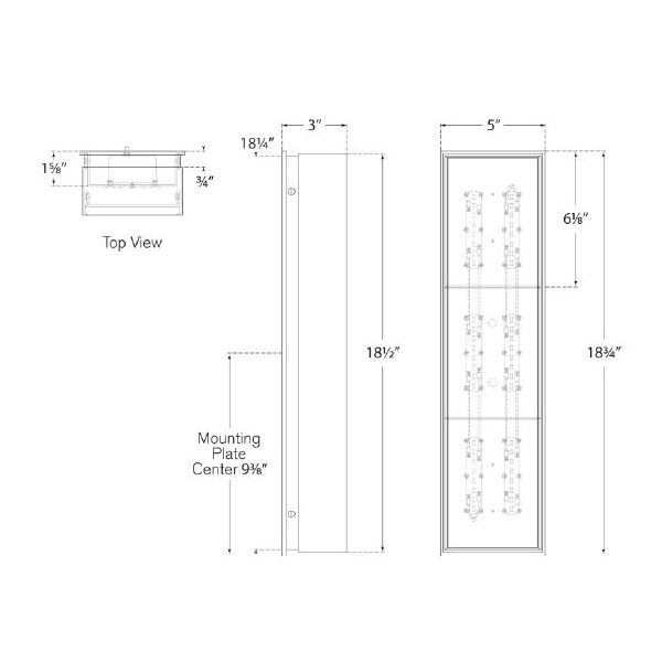 Ellis Medium Linear Wall Dimensions