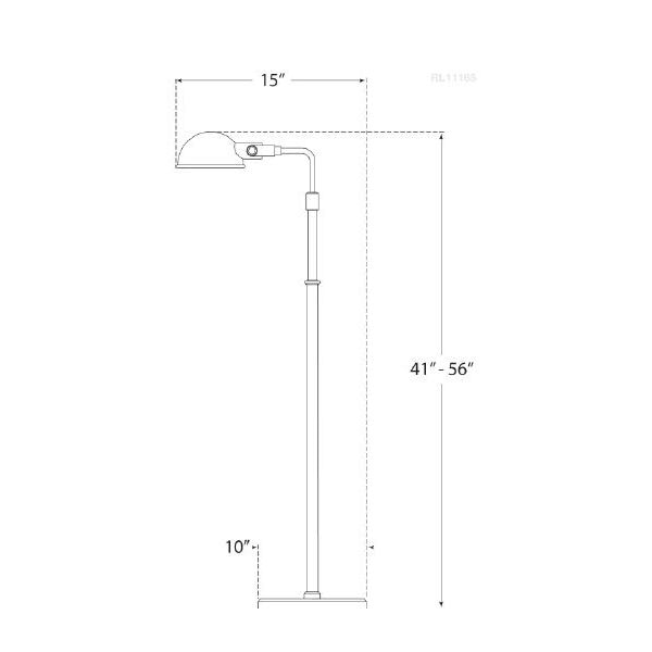 Fairfield Pharmacy Lamp Floor Dimensions