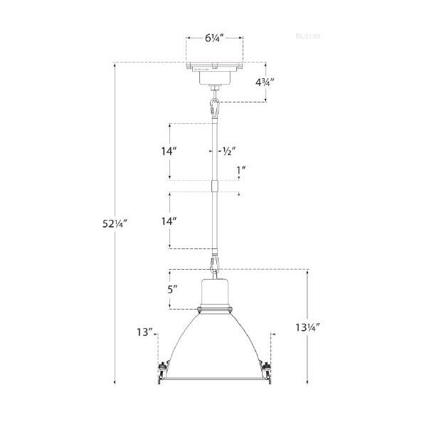 Fulton Pendant Suspension Dimensions