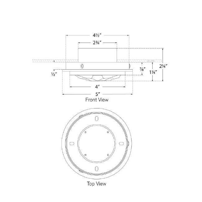 Halcyon 5in Solitaire Bezel Flush Mount Ceiling Dimensions
