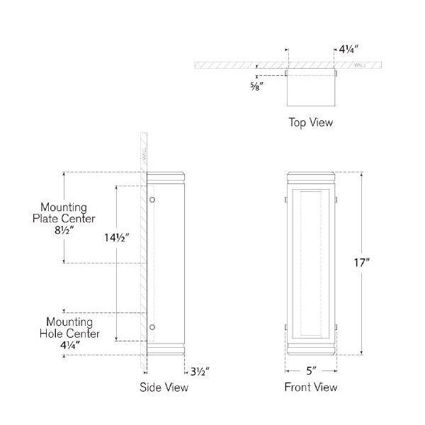 Hayles Bath Light Wall Dimensions