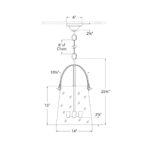 Julian Lantern Suspension Dimensions
