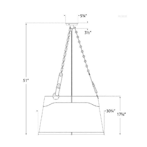 Karlie Large Hanging Shade Suspension Dimensions