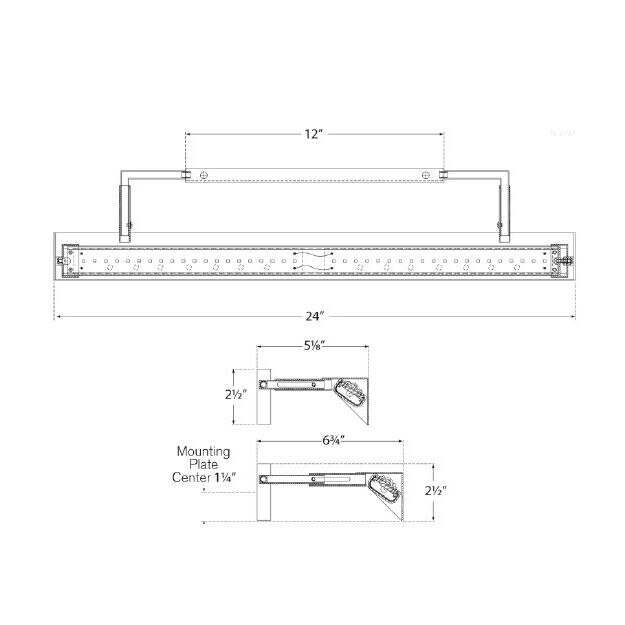 Langham Picture Light Wall Dimensions