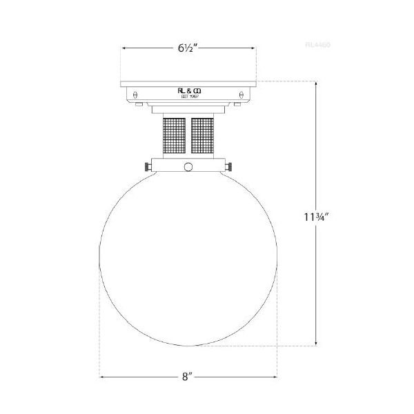 McCarren Small Flush Mount Ceiling Dimensions