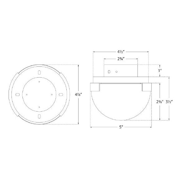 Melange 5in Solitaire Flush Mount Ceiling Dimensions
