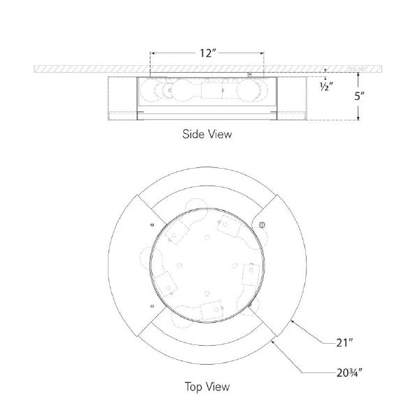 Melange Flush Mount Ceiling Dimensions