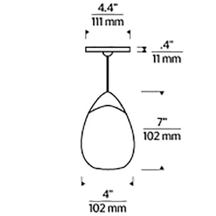 Alina Pendant Suspension Dimensions