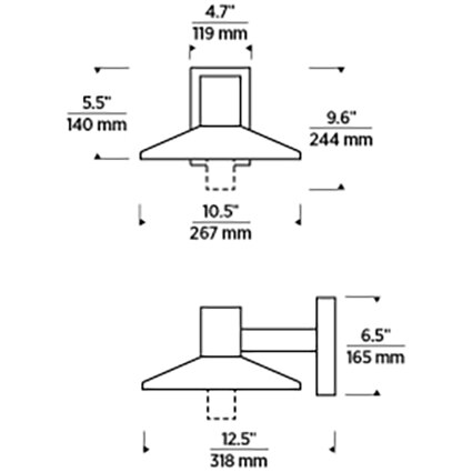 Ash Outdoor Wall Dimensions