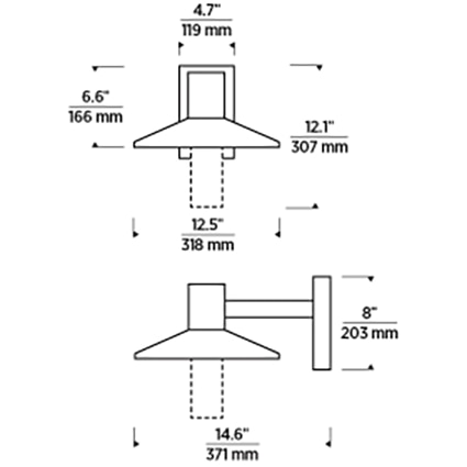 Ash Outdoor Wall Dimensions