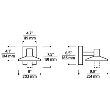 Ash Outdoor Wall Dimensions