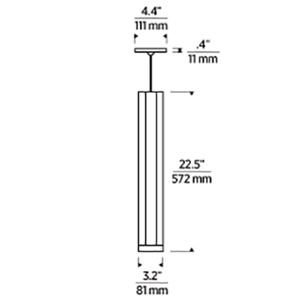Blok Pendant Suspension Dimensions