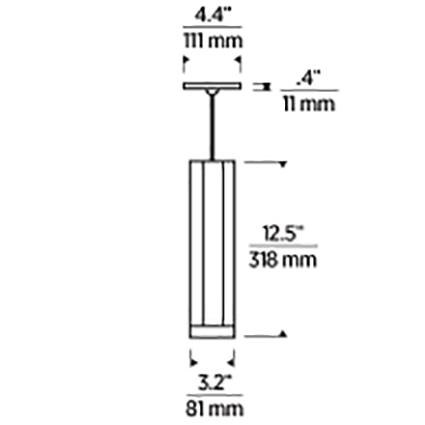 Blok Pendant Suspension Dimensions
