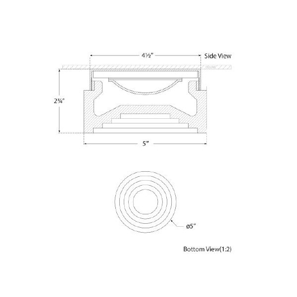 Otto Flush Mount 5in Solitaire Ceiling Dimensions