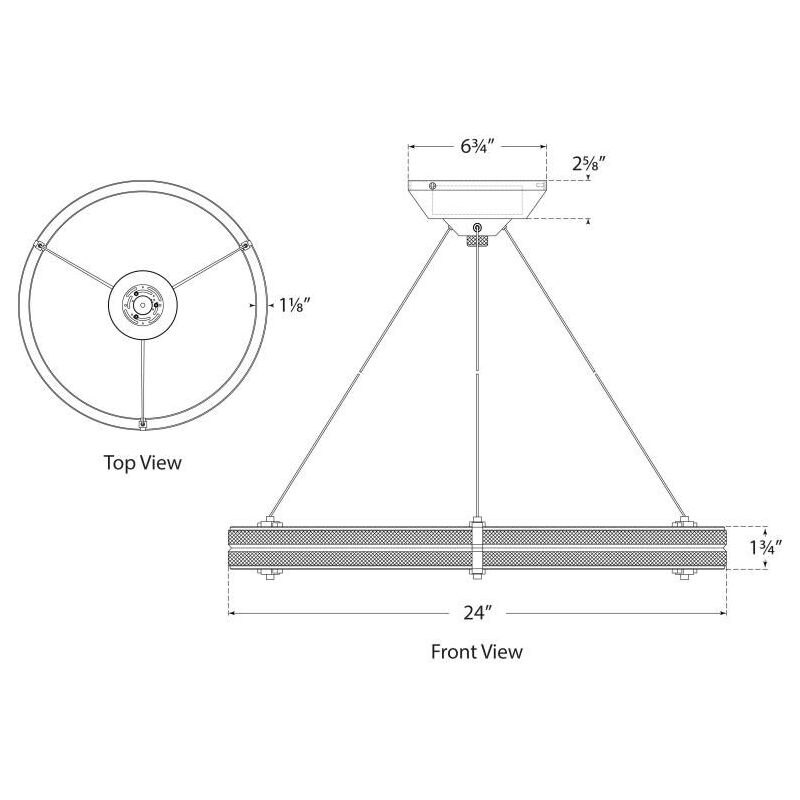 Paxton Ring Chandelier Suspension Dimensions
