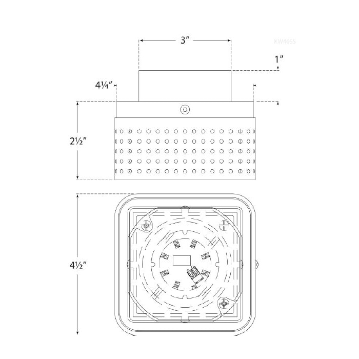 Precision 4.5in Solitaire Flush Mount Ceiling Dimensions