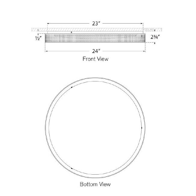 Precision Round Flush Mount Ceiling Dimensions
