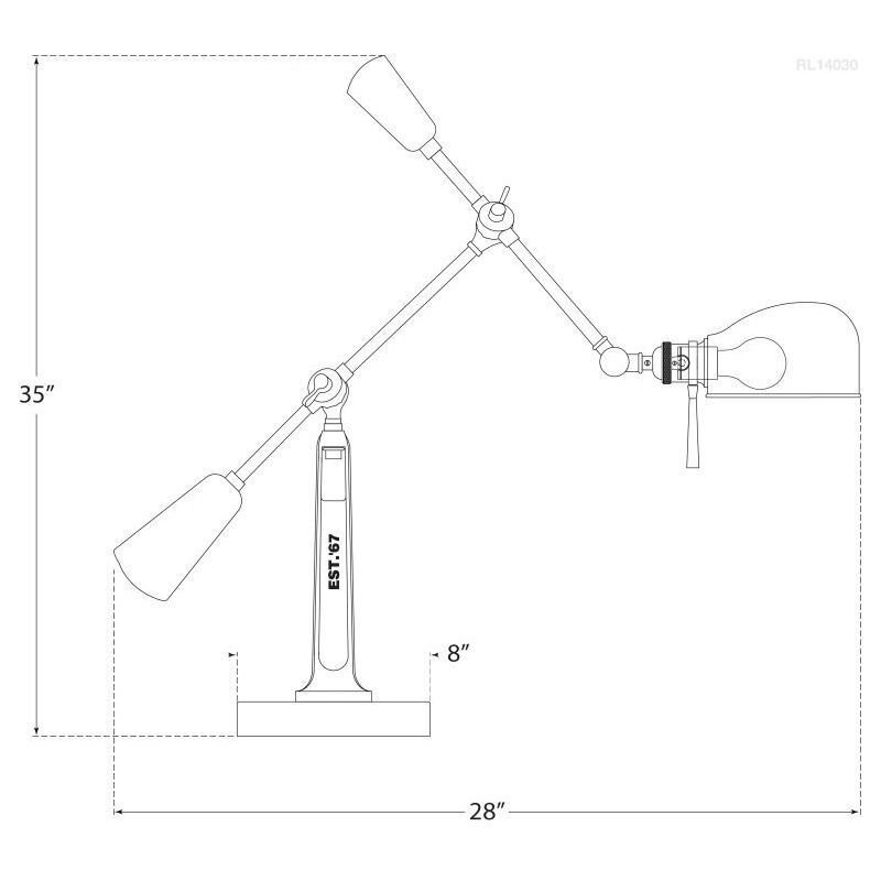 RL 67 Boom Arm Desk Table Dimensions