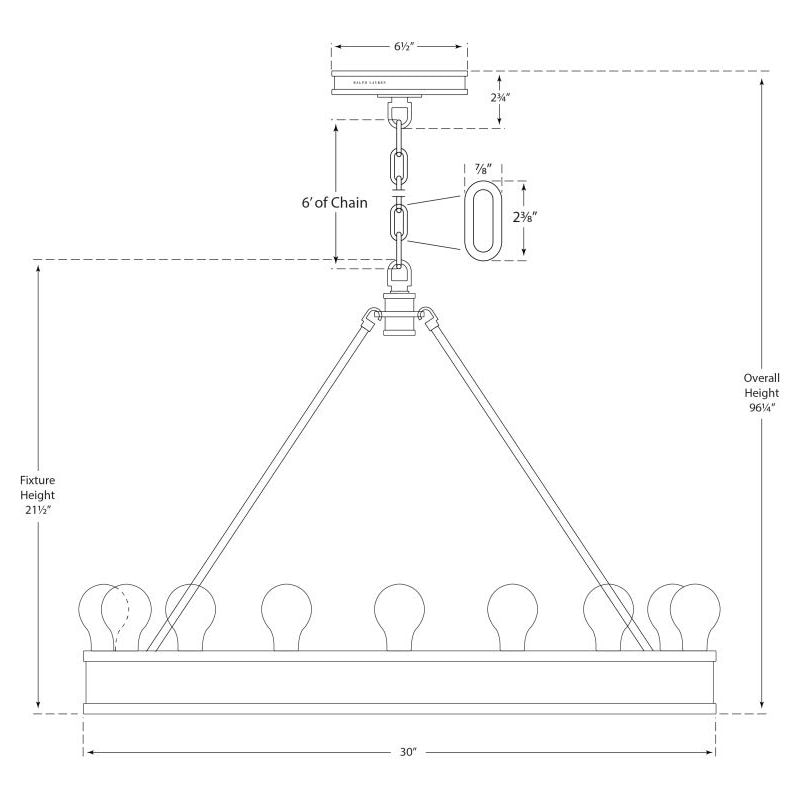 Roark Modular Ring Chandelier Suspension Dimensions