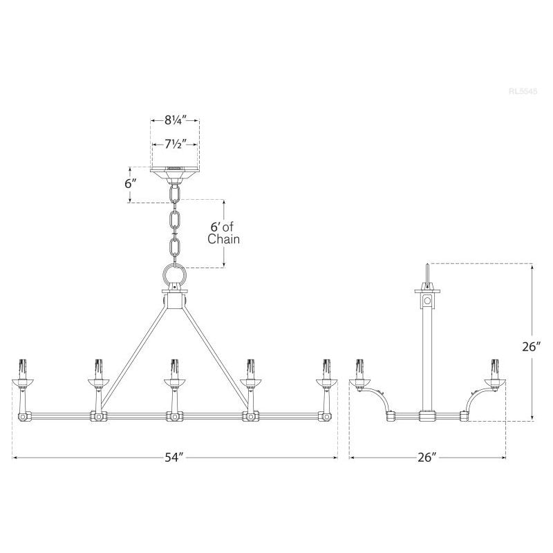Robertson Linear Chandelier Suspension Dimensions