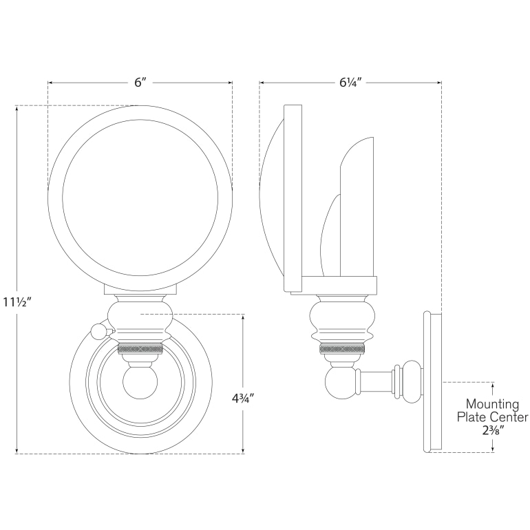 Boston Head Light Wall Dimensions