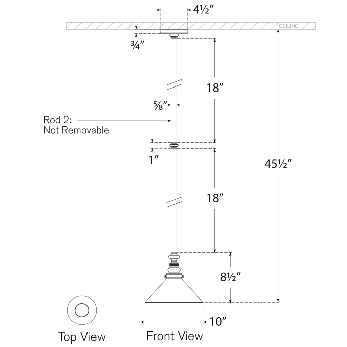 Boston Pendant Suspension With White Glass Slant Shade Dimensions
