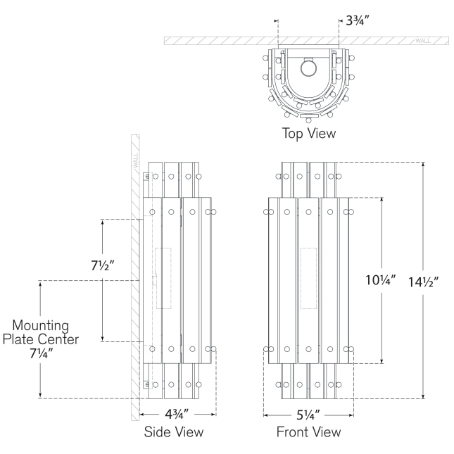 Cadence Tiered Wall Dimensions