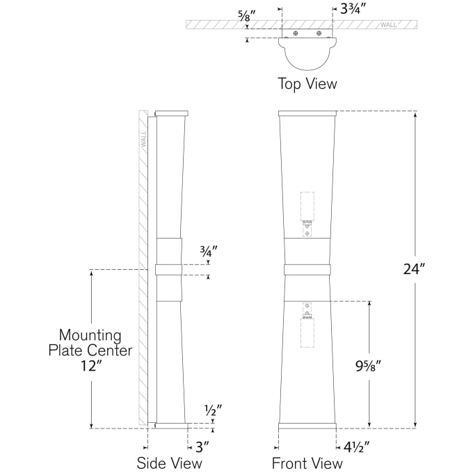 Carew Linear Wall Dimensions