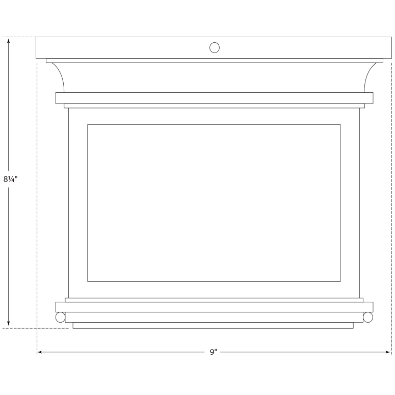 Club Square Flush Mount Ceiling Dimensions