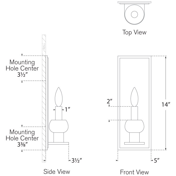 Comtesse Medium Wall Dimensions