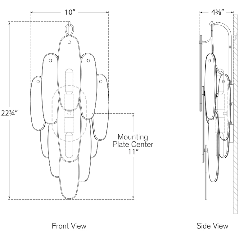 Cora Large Waterfall Wall Dimensions