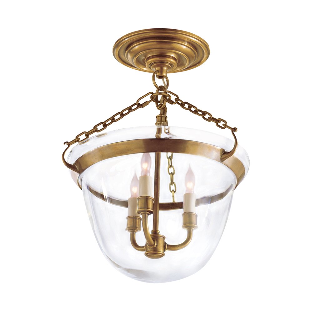 Country Semi-Flush Bell Jar Lantern Ceiling