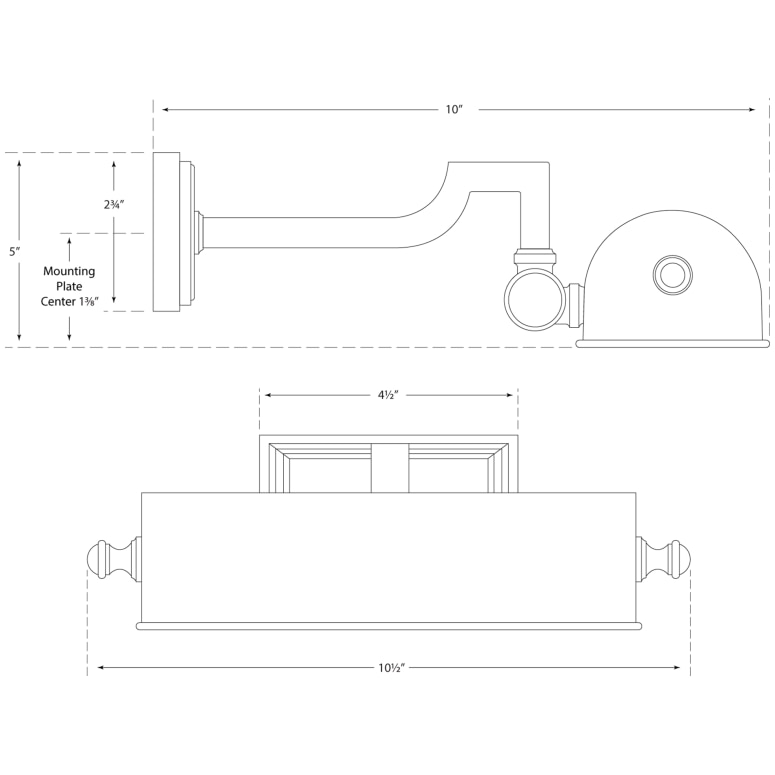 Dean Small Picture Light Wall Dimensions