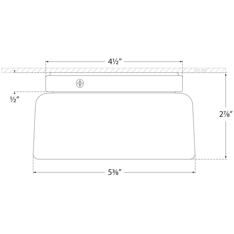 Halo 5.5in Solitaire Flush Mount Ceiling Dimensions