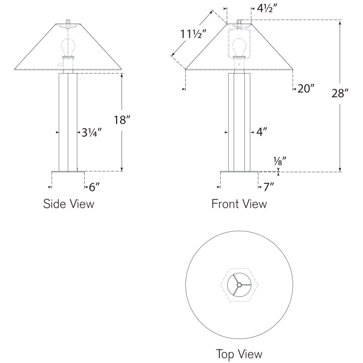 Olivier Medium Table Dimensions