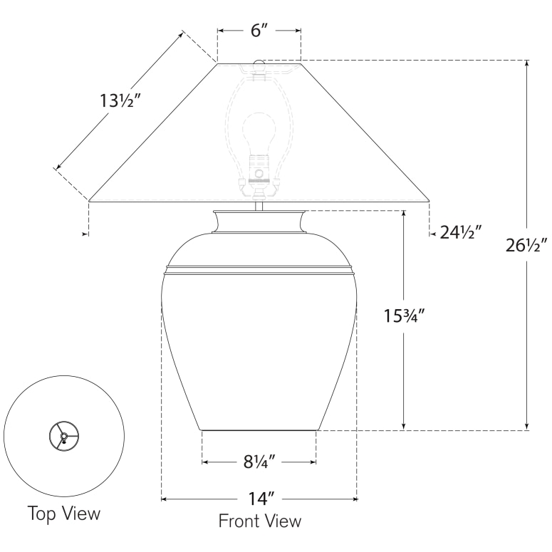 Prado Medium Table Dimensions