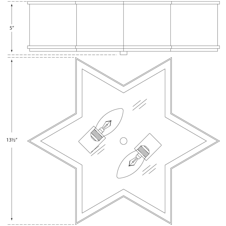 Sophia Flush Mount Ceiling Dimensions