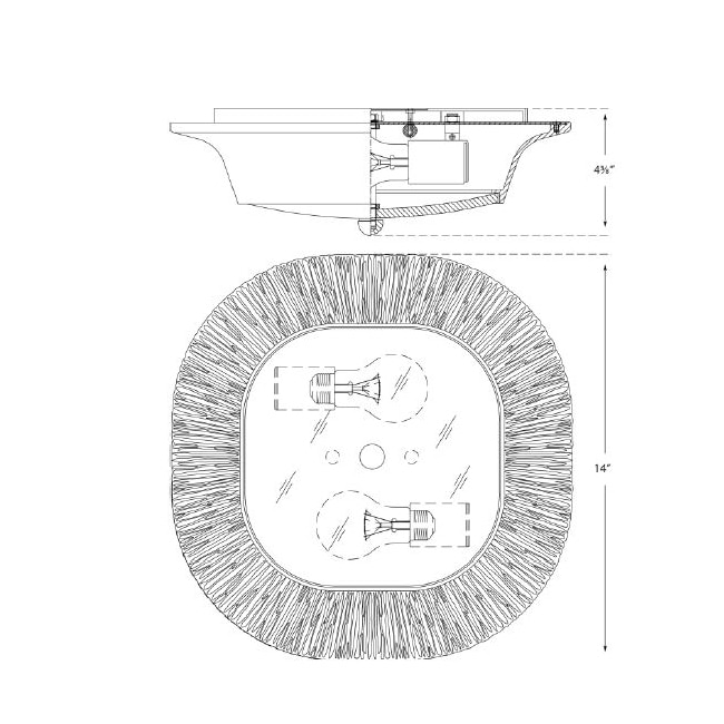 Utopia Round Flush Mount Ceiling Dimensions
