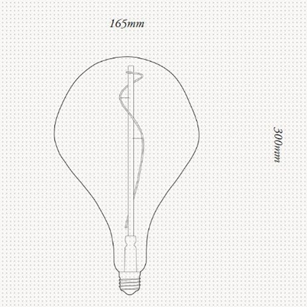 Voronoi II 3W LED Bulb Dimensions