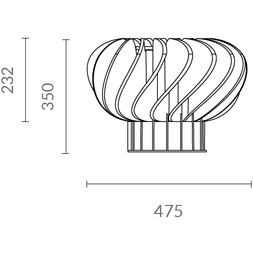 Horah 01/232 Table Dimensions