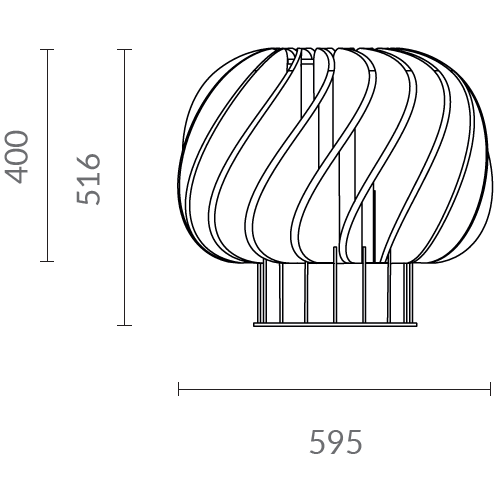 Horah 03/400 Table Dimensions