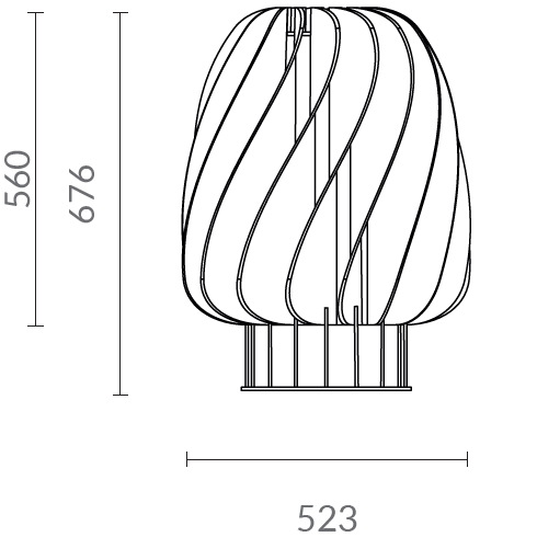 Horah 05/560 Table Dimensions