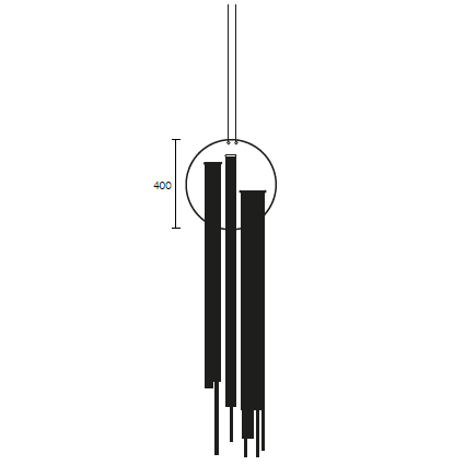 Luna Rossa Small Suspension Dimensions