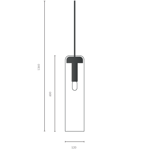 Pendant Tube Suspension Dimensions