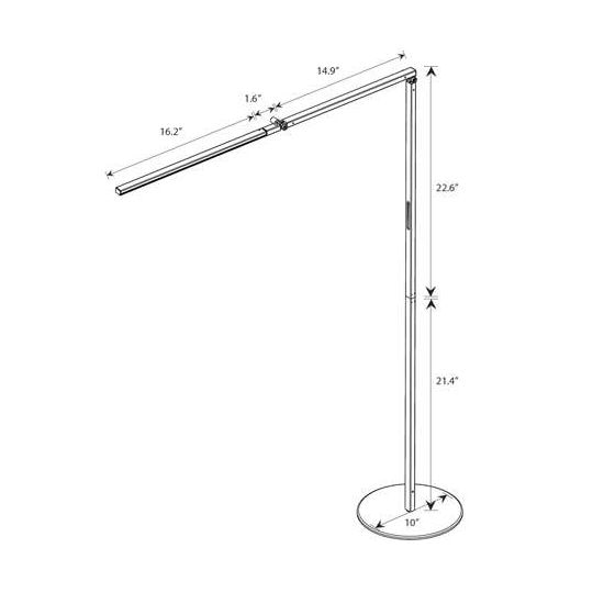 Z-Bar Warm Light Floor Dimensions