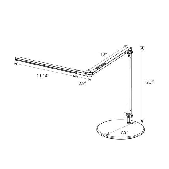 Z-Bar Mini Cold Table Dimensions