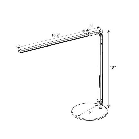 Z-Bar Solo Table Dimensions