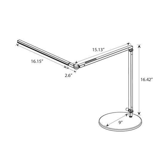 Z-Bar Table Dimensions